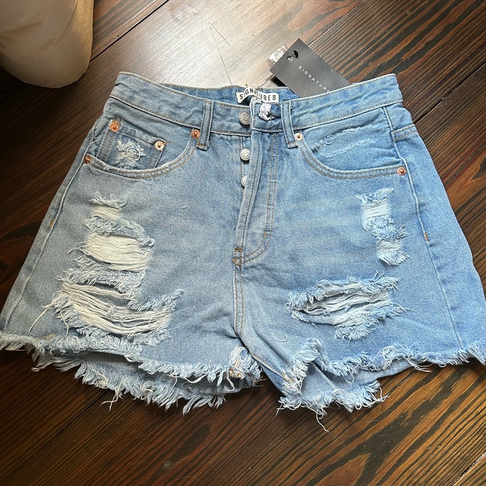 Signature8 Button Fly Denim Shorts